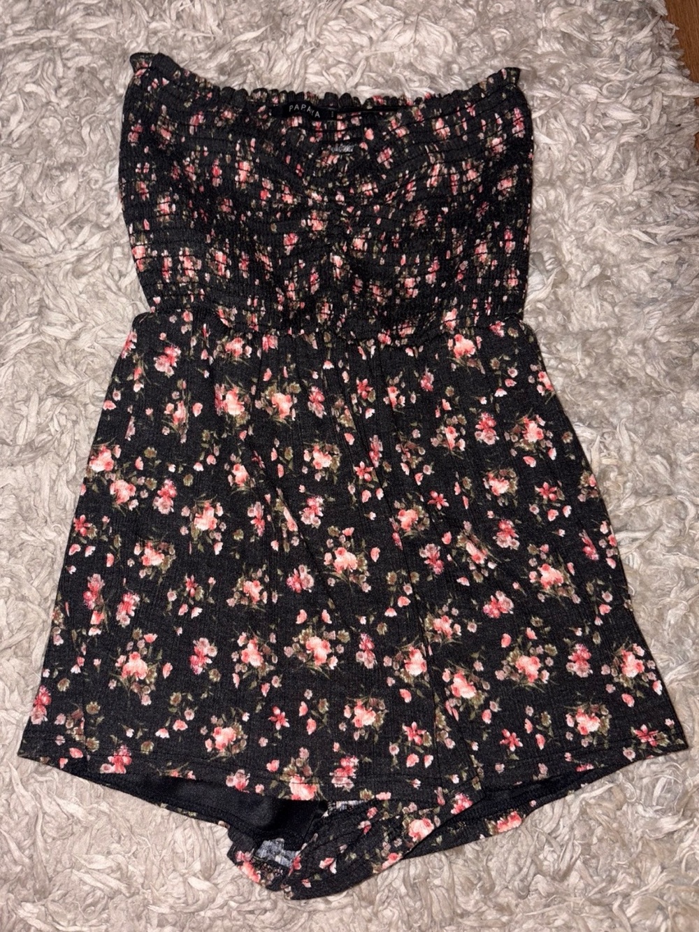 Papaya Floral Romper